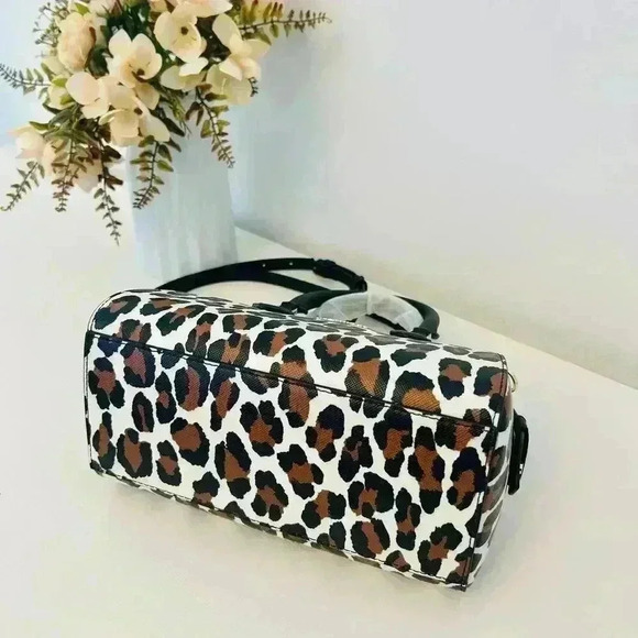 Kate Spade Purse Madison Spotted Leopard Duffle Crossbody Bag - Picture 8 of 11